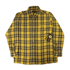 Vintage Drew House Yellow Plaid Button-Up Shirt Size M nwt